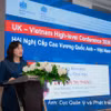 越南工贸部副部长潘氏胜发表讲话。图自moit.gov.vn
