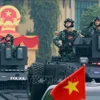 出征仪式上的公安力量特种车辆。图自越通社