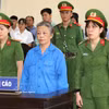 被告人石氏花璃在法庭上受审。图自越通社