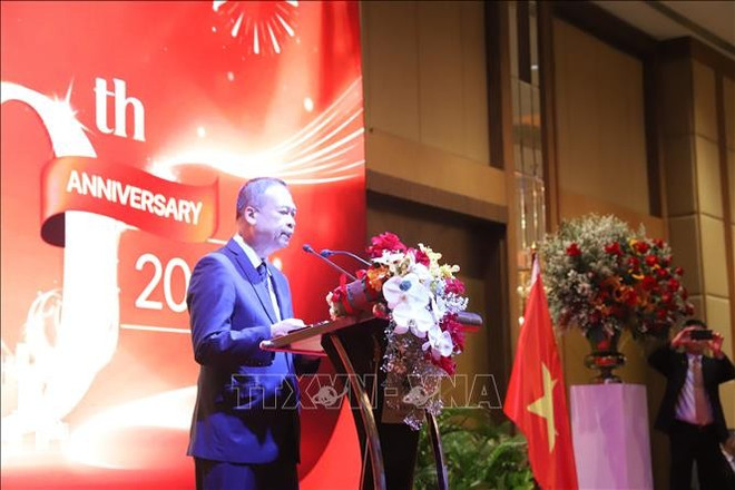 越南驻泰大使范越雄发言。图自越通社 vna-potal-quan-he-viet-nam-thai-lan-tren-hanh-trinh-ky-dieu-cua-tinh-huu-nghi-stand.jpg