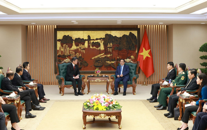 会见现场。图自越通社 u-phoi-cac-dich-vu-cong-kiem-bo-truong-quoc-phong-singapore-8163727.jpg