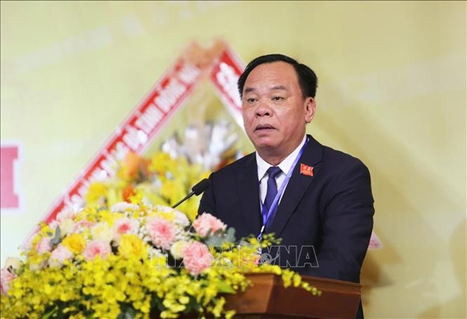 同奈省委副书记、省人民委员会党委书记兼主席武晋德发言。图自越通社 dong-nai-130825-1.jpg