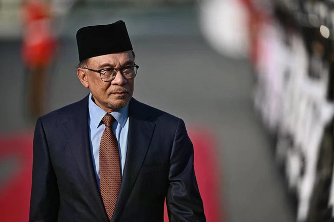 马来西亚总理安瓦尔·易卜拉欣。图自越通社 thu-tuong-malaysia-4141.jpg