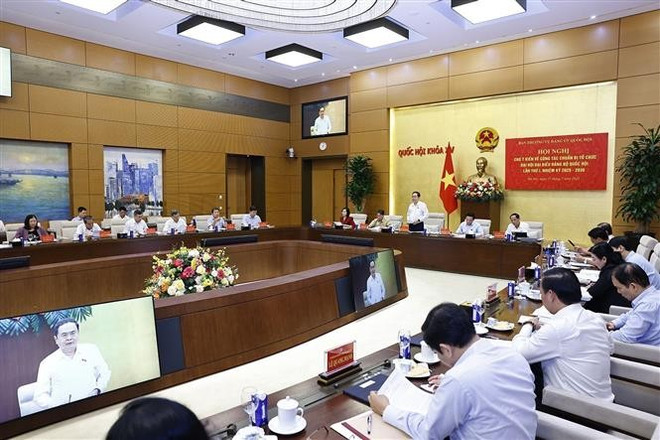会议现场。图自越通社 o-y-kien-ve-to-chuc-dai-hoi-dai-bieu-dang-bo-quoc-hoi-8154312.jpg