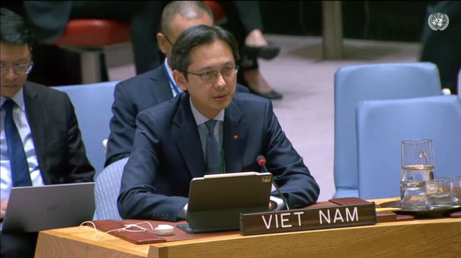 越南常驻联合国代表团团长杜雄越大使。图自越通社 vna-potal-viet-nam-khang-dinh-cam-ket-doi-voi-tuong-lai-hoat-dong-gin-giu-hoa-binh-lhq-8266506.jpg