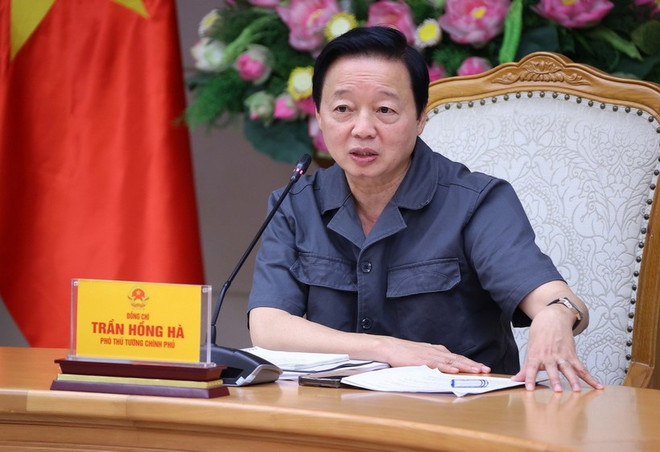 陈红河副总理发言。图自越通社 ttxvnl-pho-thu-tuong-tran-hong-ha-hop-ve-phat-trien-nha-o-xa-hoi-8295598.jpg