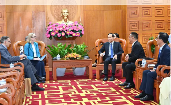 胡志明市市委书记陈流光会见澳大利亚驻胡志明市总领事莎拉·胡珀。图自越通社 hcmc.png