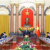 越共中央总书记、国家主席苏林在主席府会见来越出席2026年东盟未来论坛的各国代表团团长、专家学者以及国际组织代表。图片来源：越通社