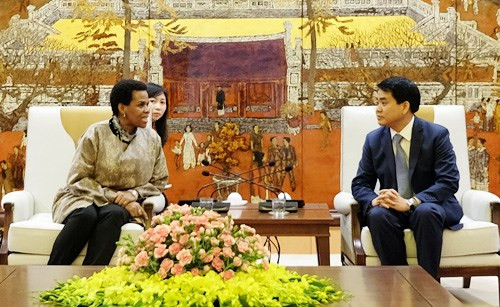 河内市人民委员会主席阮德钟会见前来辞行拜会的南非驻越大使 ảnh 1