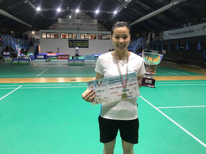 2017年意大利羽毛球国际赛：越南选手阮垂玲夺冠 ảnh 1