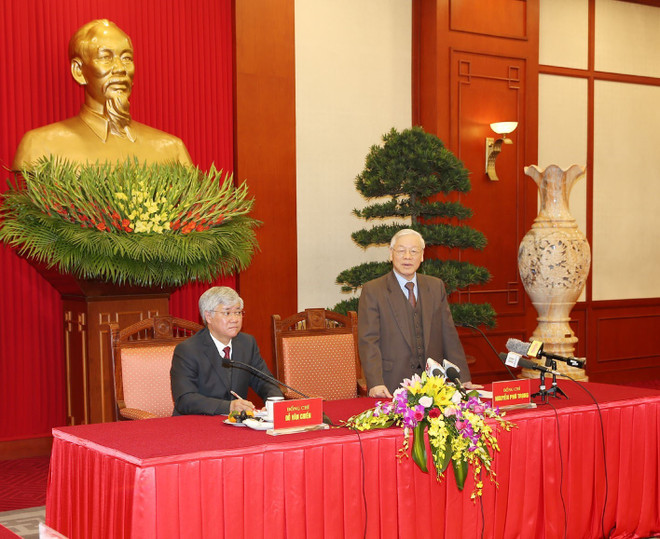 阮富仲总书记会见少数民族模范代表 ảnh 1