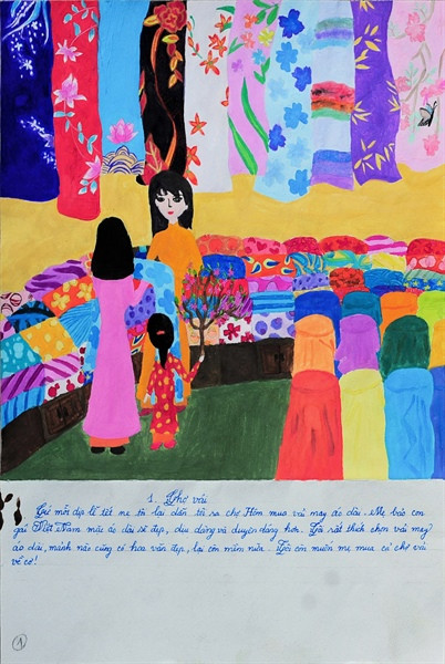 亚洲儿童绘画日记展 越南学生获大奖 ảnh 1 亚洲儿童绘画日记展 越南学生获大奖 ảnh 1