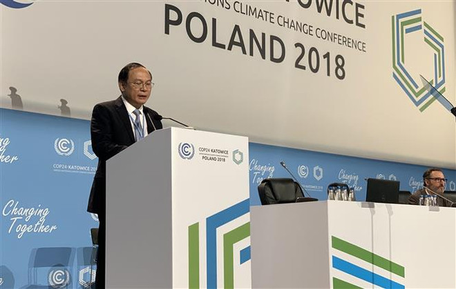 COP24:越南呼吁各国加快贯彻落实《巴黎气候变化协定》 ảnh 1 COP24:越南呼吁各国加快贯彻落实《巴黎气候变化协定》 ảnh 1