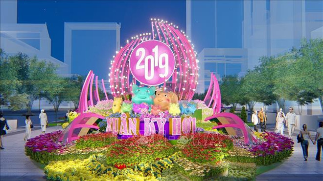 2019己亥年春节阮惠花街以“胡志明市渴望飞得更远” 为主题 ảnh 1