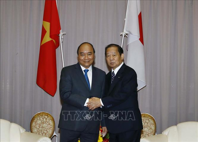 越南政府总理阮春福 会见日越友好议员联盟主席二阶俊博 ảnh 1 越南政府总理阮春福 会见日越友好议员联盟主席二阶俊博 ảnh 1