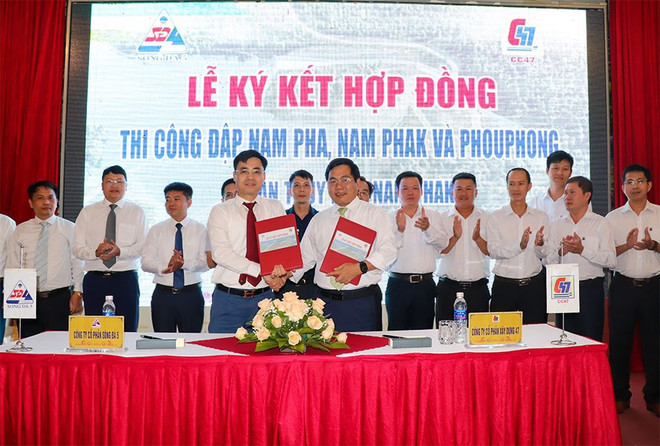 越南企业在老挝建设水电站 ảnh 1