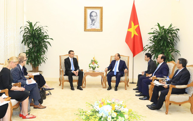 越南政府总理阮春福会见爱沙尼亚外长 ảnh 2 越南政府总理阮春福会见爱沙尼亚外长 ảnh 2