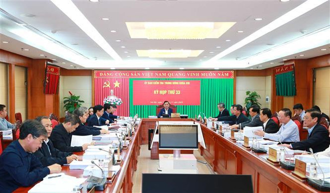 越共中央检查委员会审议给予违纪部分党组织和党员党纪处分 ảnh 1 越共中央检查委员会审议给予违纪部分党组织和党员党纪处分 ảnh 1