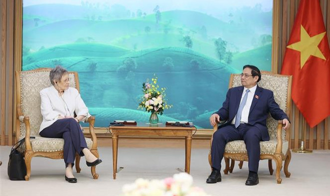 越南政府总理范明政建议法国支持越南预防新发传染病 ảnh 1