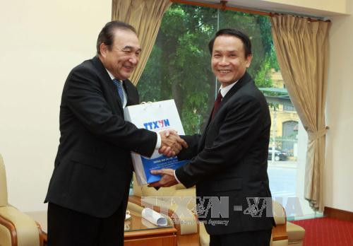 越南通信传媒部部长阮北山会见墨西哥国家通讯社社长 ảnh 2 越南通信传媒部部长阮北山会见墨西哥国家通讯社社长 ảnh 2