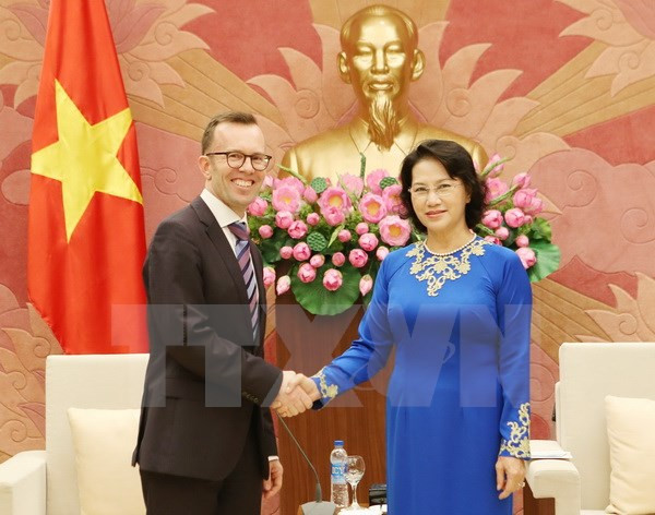 越南国会主席阮氏金银会见新西兰和菲律宾驻越大使 ảnh 1