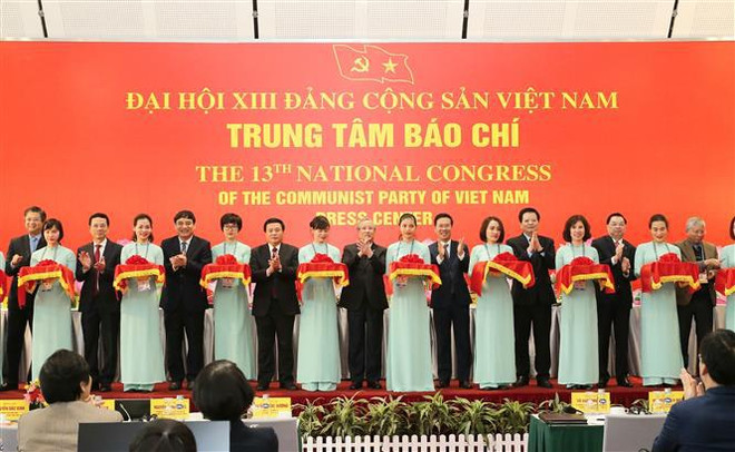 越南共产党第十三次全国代表大会新闻中心正式启用 ảnh 1 越南共产党第十三次全国代表大会新闻中心正式启用 ảnh 1