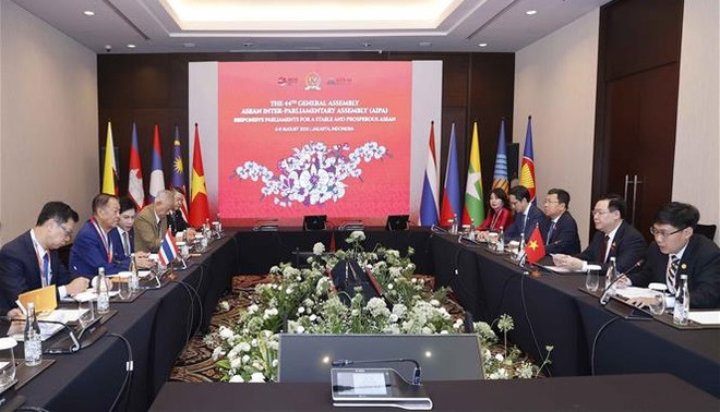 越南国会主席王廷惠会见泰国国会主席汪穆罕默德 ảnh 2 越南国会主席王廷惠会见泰国国会主席汪穆罕默德 ảnh 2