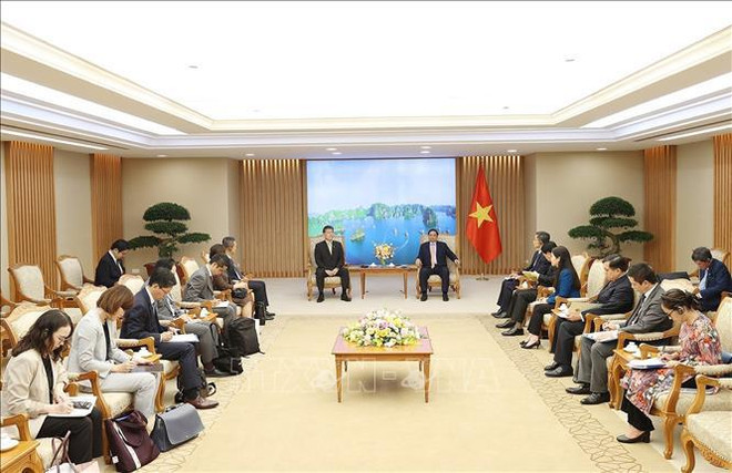 越南政府总理范明政会见日本法务大臣古川祯久 ảnh 2 越南政府总理范明政会见日本法务大臣古川祯久 ảnh 2