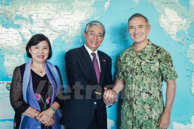 越南驻美国大使范光荣走访美国夏威夷州和美国太平洋司令部 ảnh 2