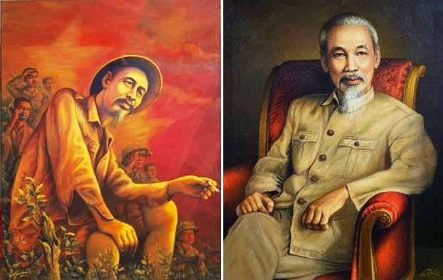 绘制2000幅胡志明主席肖像画的画家 ảnh 1
