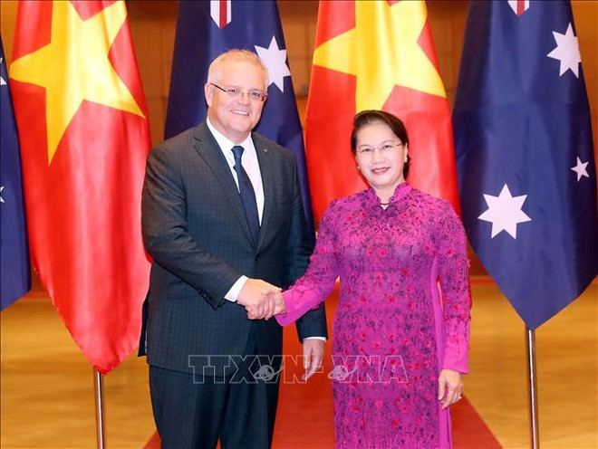越南国会主席阮氏金银会见澳大利亚总理斯科特•莫里森 ảnh 1 越南国会主席阮氏金银会见澳大利亚总理斯科特•莫里森 ảnh 1