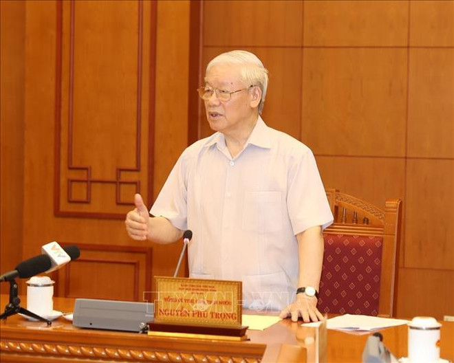 越共中央总书记、国家主席阮富仲主持越共十三大人事工作小组会议 ảnh 2 越共中央总书记、国家主席阮富仲主持越共十三大人事工作小组会议 ảnh 2
