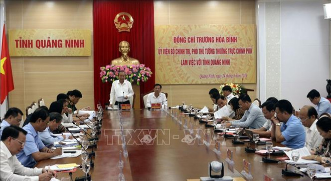 越南政府副总理张和平在广宁省调研 ảnh 1 越南政府副总理张和平在广宁省调研 ảnh 1