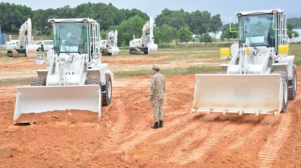 黄春战上将视察维和行动1号工兵队组建筹备工作 ảnh 2