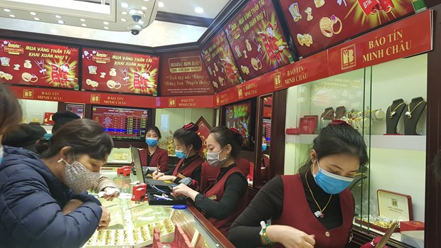 10月29日上午越南国内黄金价格下降25万越盾 ảnh 1