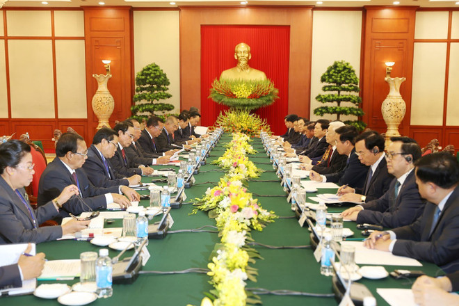 老挝人民革命党中央总书记、国家主席本扬·沃拉吉访问越南 ảnh 1 老挝人民革命党中央总书记、国家主席本扬·沃拉吉访问越南 ảnh 1