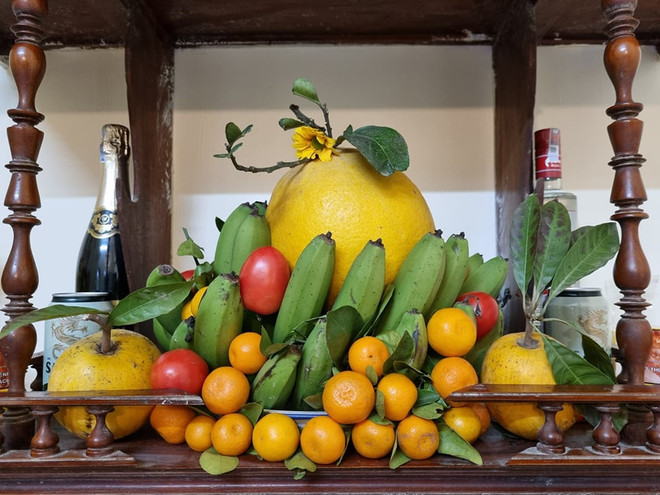 蕴含越南文化精髓的春节五果盘 ảnh 1 蕴含越南文化精髓的春节五果盘 ảnh 1