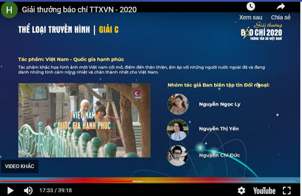 2020年度越通社新闻奖：彰显专业性、凝聚力和责任感 ảnh 3
