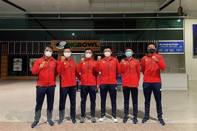 越南男子网球队启程前往约旦参加Davis Cup世界男子网球团体锦标赛 ảnh 1