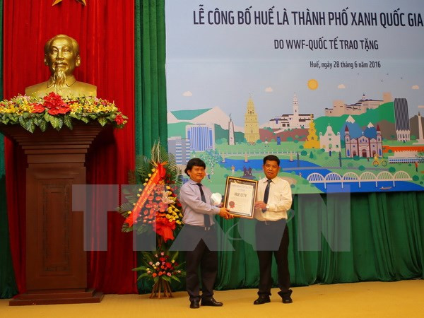 越南顺化市荣获世界自然基金会“2016年国家绿色城市”称号 ảnh 1 越南顺化市荣获世界自然基金会“2016年国家绿色城市”称号 ảnh 1