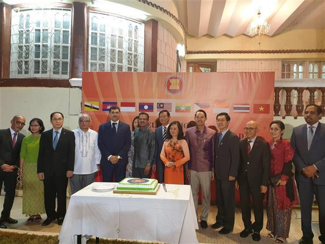 越南驻埃及大使馆举行东盟成立52周年庆祝活动 ảnh 1 越南驻埃及大使馆举行东盟成立52周年庆祝活动 ảnh 1