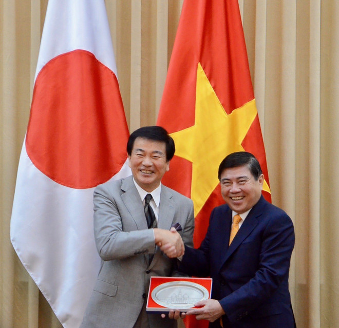 胡志明市领导会见日本千叶县知事 ảnh 1 胡志明市领导会见日本千叶县知事 ảnh 1