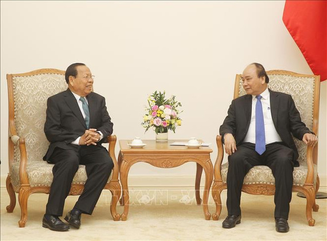 越南政府总理阮春福会见柬埔寨计划部大臣蔡唐 ảnh 2 越南政府总理阮春福会见柬埔寨计划部大臣蔡唐 ảnh 2