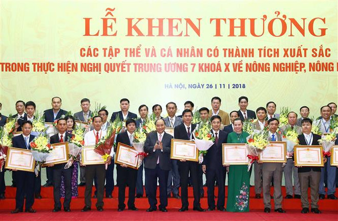 阮春福向实施“三农”决议中取得优异成绩的个人和组织颁奖 ảnh 2 阮春福向实施“三农”决议中取得优异成绩的个人和组织颁奖 ảnh 2