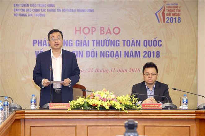 2018年越南对外新闻奖新闻发布会在河内举行 ảnh 2 2018年越南对外新闻奖新闻发布会在河内举行 ảnh 2