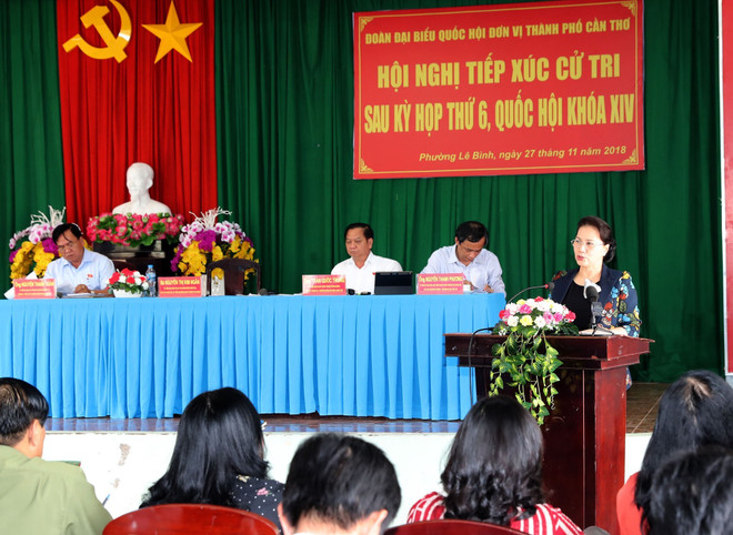 国会主席阮氏金银:选民们提出的意见将成为国会代表讨论的问题 ảnh 1 国会主席阮氏金银:选民们提出的意见将成为国会代表讨论的问题 ảnh 1