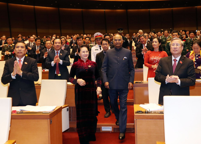 印度总统拉姆·纳特·考文德在越南国会发表重要演讲 ảnh 2 印度总统拉姆·纳特·考文德在越南国会发表重要演讲 ảnh 2