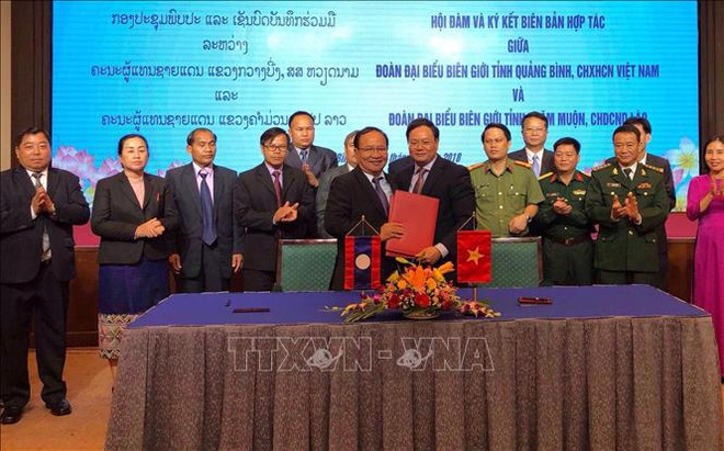 广平省与老挝甘蒙省加强合作 确保边境地区安全秩序 ảnh 2 广平省与老挝甘蒙省加强合作 确保边境地区安全秩序 ảnh 2