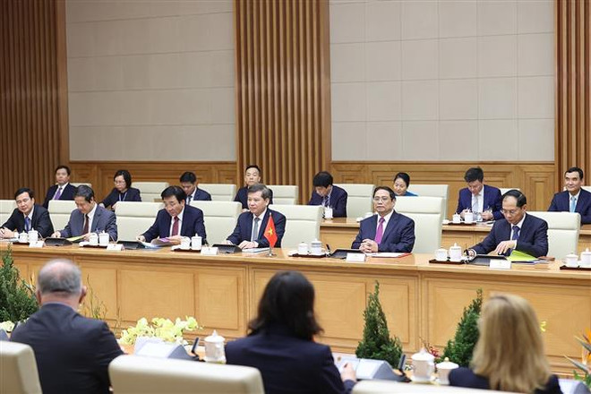 政府总理范明政与捷克总理彼得•菲亚拉举行会谈 ảnh 2 政府总理范明政与捷克总理彼得•菲亚拉举行会谈 ảnh 2