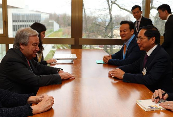 越南外交部长裴青山在日内瓦会见联合国和各国领导 ảnh 1 越南外交部长裴青山在日内瓦会见联合国和各国领导 ảnh 1